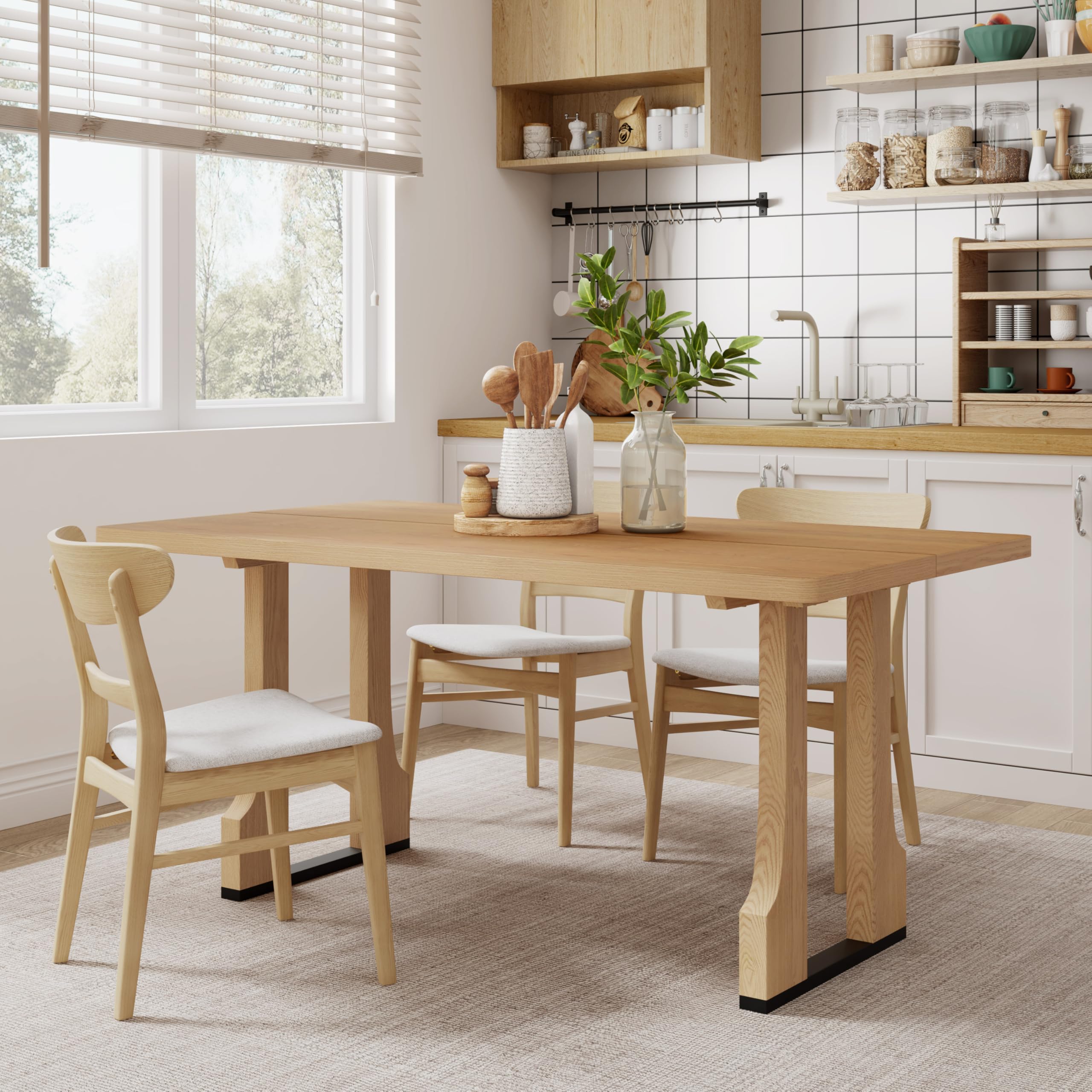 Amazon.com - Christopher Knight Home Xayah 63 Inch Dining Table