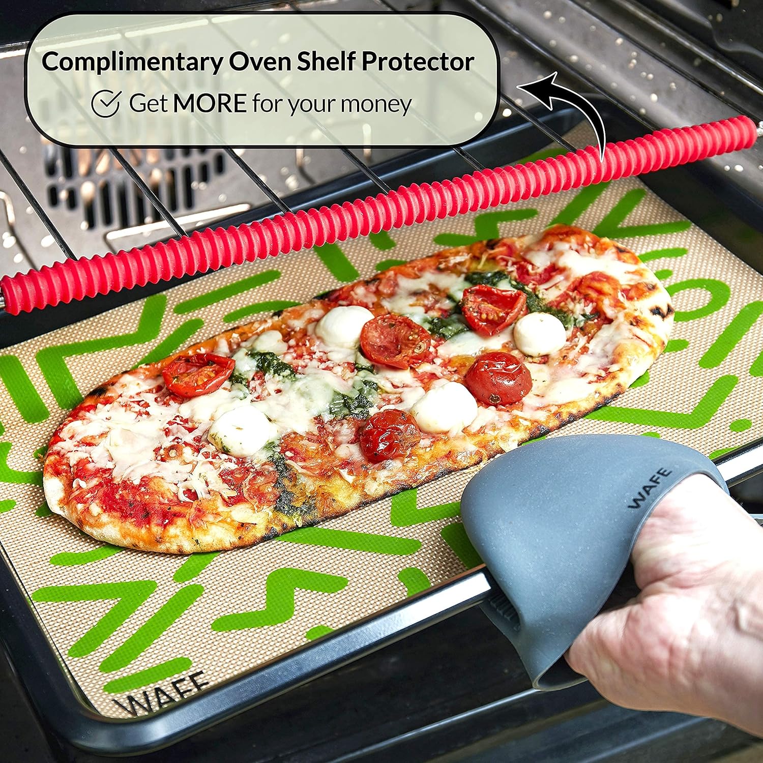 WAFE Mini Oven Gloves for Air Fryer, 2 Silicone Finger Gripper Kitchen Mitts, Heat Resistant Pinch Covers for Cooking BBQ - Image 5