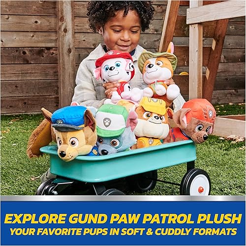 Miniatura 9 de GUND PAW Patrol - Peluche oficial de Marshall Take Along Buddy, animal de peluche prémium para edades de 1 año en adelante, rojoblanco, 13 pulgadas