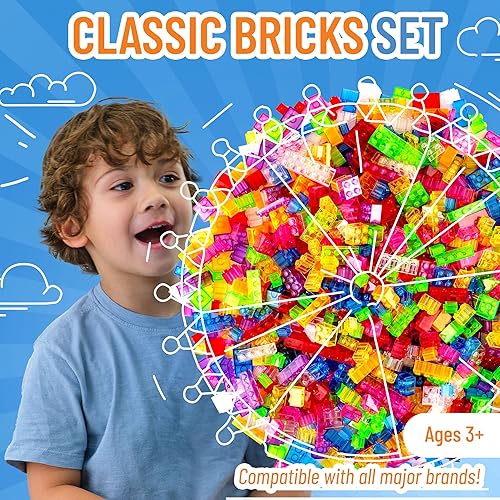 Miniatura 2 de Strictly Briks Bloque de construcción de juguete, kit de inicio de construcción de ladrillos clásicos para niños, 100% compatible con todas las