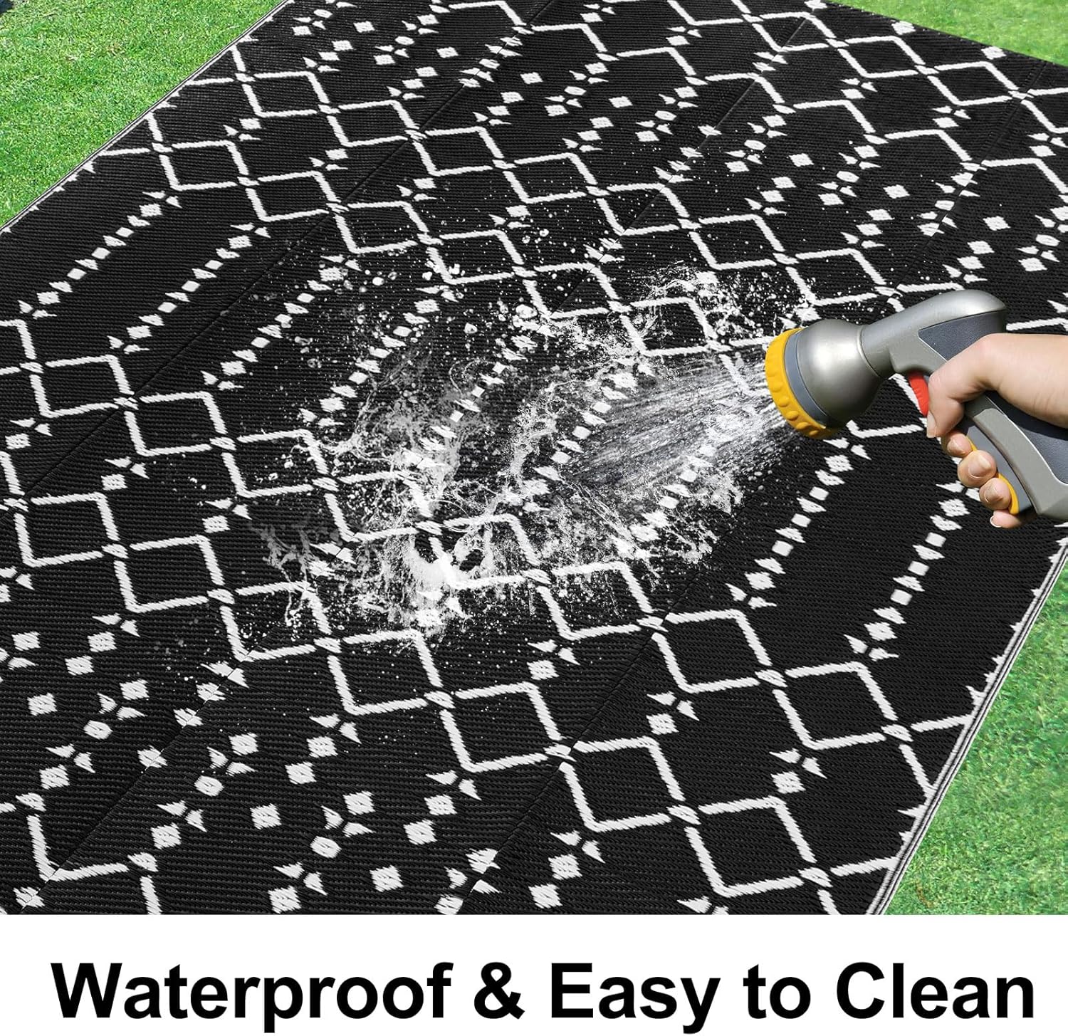 Transform Your Outdoor Space: Smiry 5x8 ft Waterproof Reversible Rug Review!