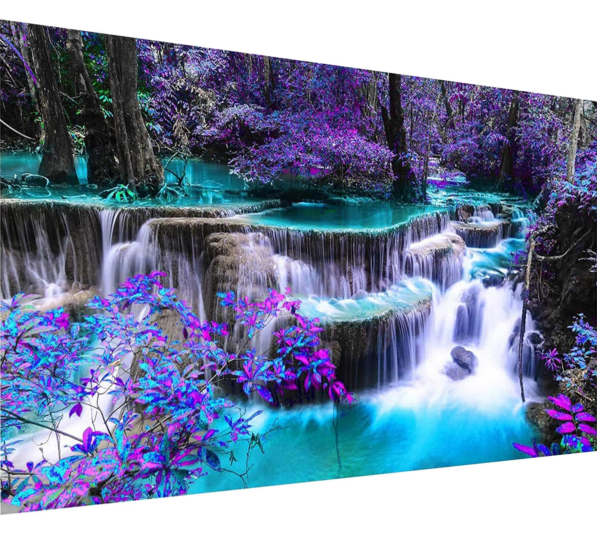 YALKIN Square Diamond Art Kis for Adults, 5D DIY Diamond Painting Kits with Square Drills Full Drill Gem Painting Set for Home Wall and Gifts 16x27inch (40x70CM)