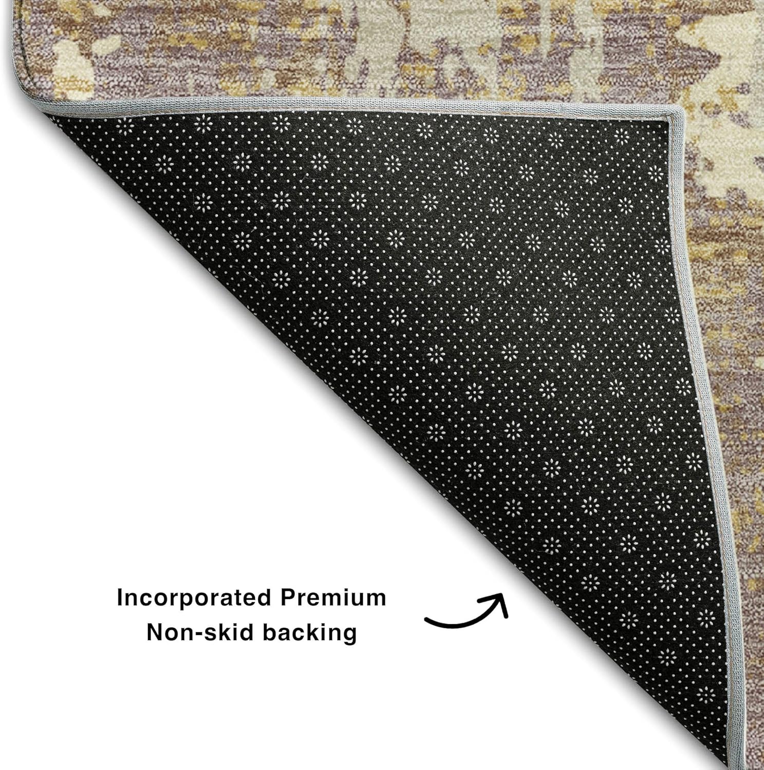 Addison Rugs Mayfield AMF1008 Lavender 1'8" x 2'6" Indoor Premium Machine Washable Rug, Silky Soft, Easy Clean, Non Shedding, Bedroom, Living Room, Dining Room, Kitchen Rug