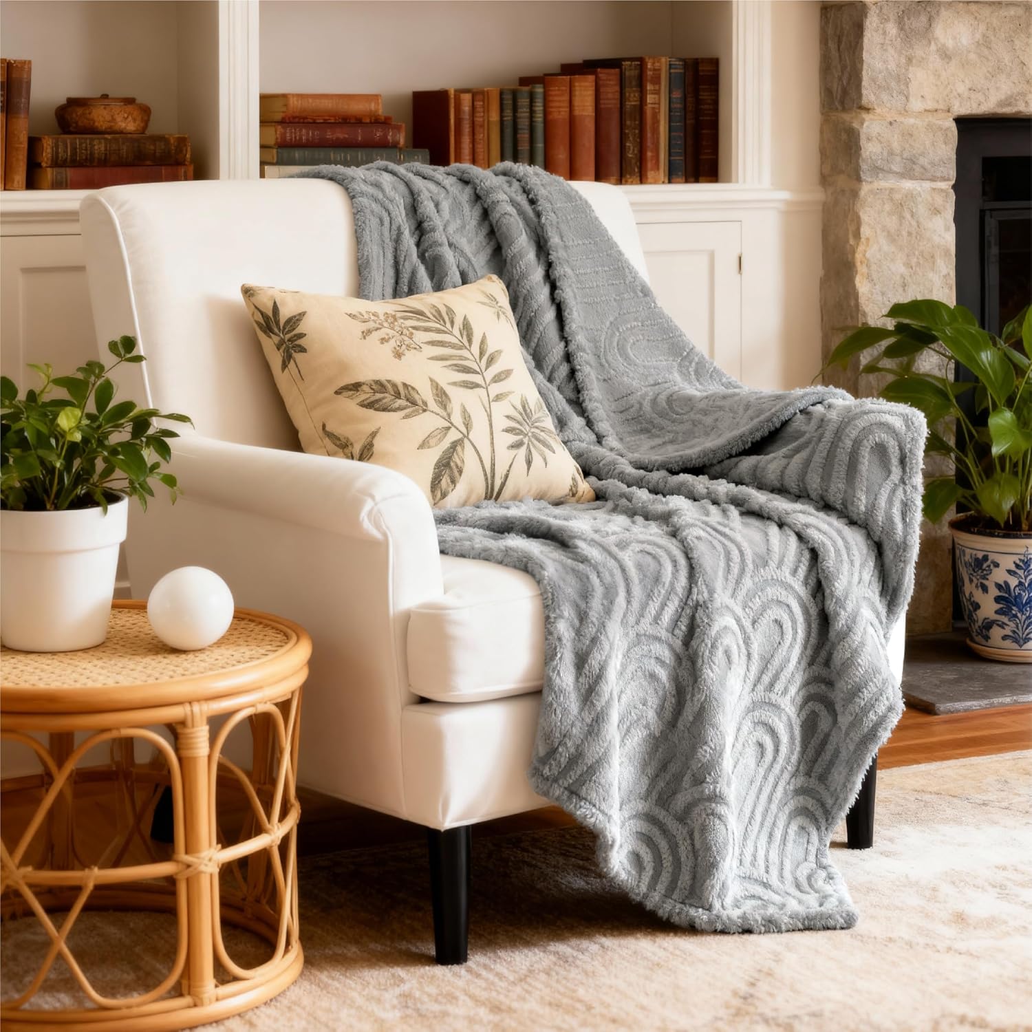 Bedsure GentleSoft Light Grey Throw Blanket for Couch - Super Soft & Cozy Summer Blankets for Women, Fluffy Fleece Throw for Girls, for Women Men, Ideal for Room, Home Decor, 50x60 Inches - Image 7