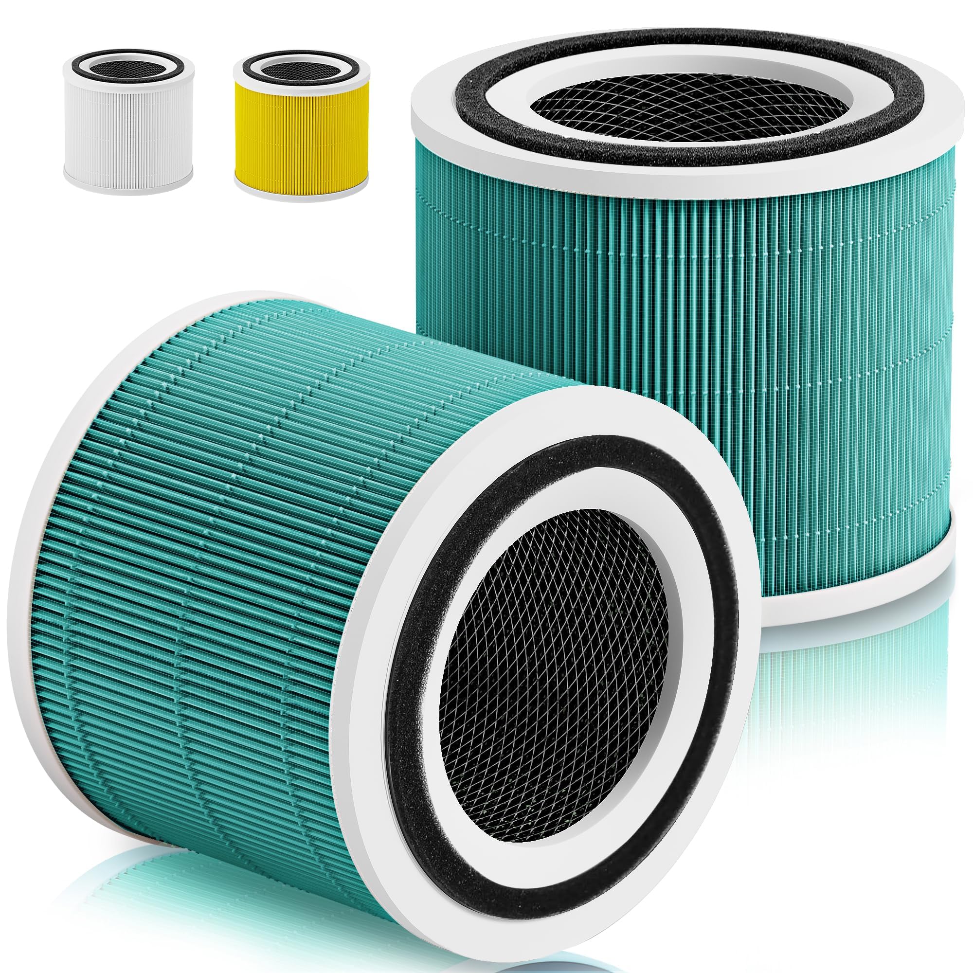 2 Pack Core 300 Replacement Filter for LEVOIT Core 300 and Core 300S Air Purifier, 3-in-1 Core 300 Toxin Absorber Filter Efficiency Activated Carbon Filtration System, Core 300-RF-TX