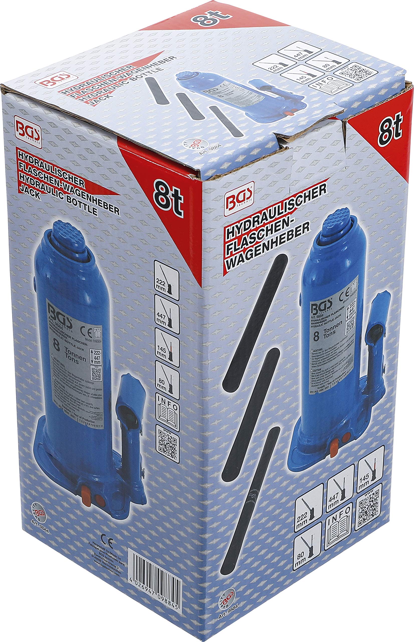 BGS 9884 | Cric à vérin hydraulique | 8 t