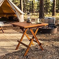 Vista 10 de Bare Decor Ravinia - Mesa pequeña plegable de teca, acabado aceitado, color marrón