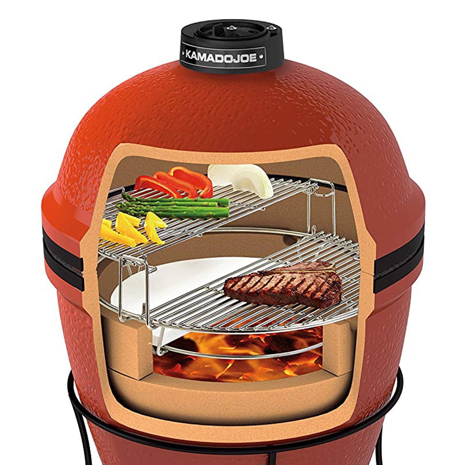 Padella antigoccia in acciaio inox da 40,6 cm per Kamado Joe Classic Joe & Big