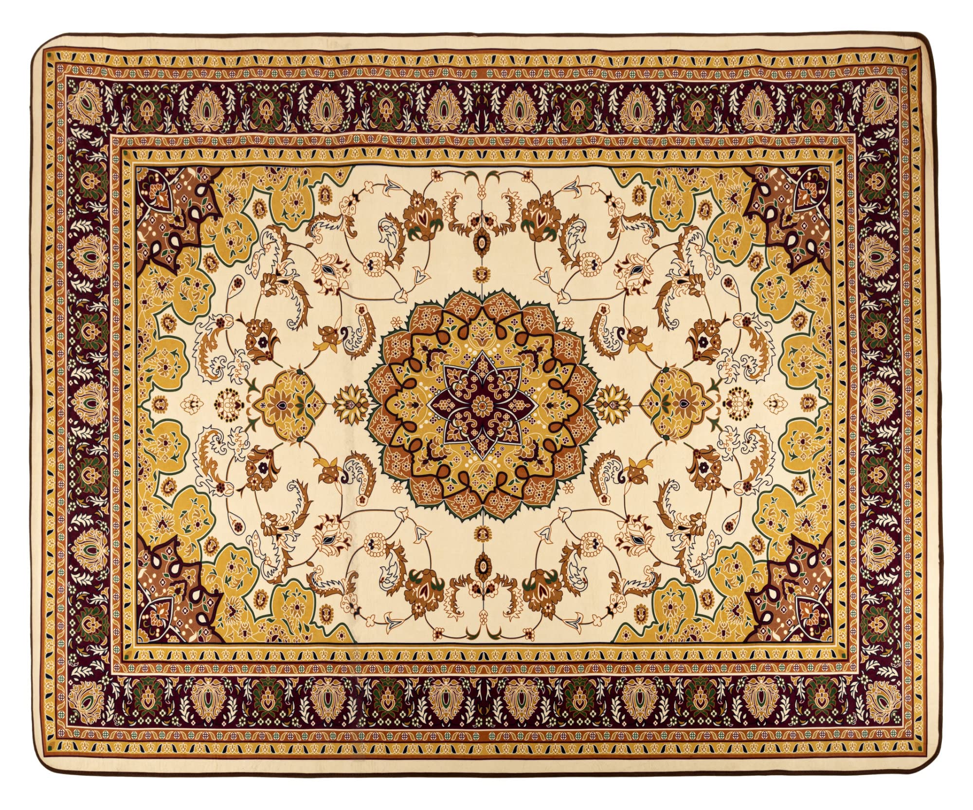 Stagecaptain DTO-1620 Drum Teppich Oriental - Großer Schlagzeugteppich - 160 x 200 cm - Dicht gewebte Oberfläche - rutschfeste Unterseite - Mit Klettband - Transporttasche - Braun