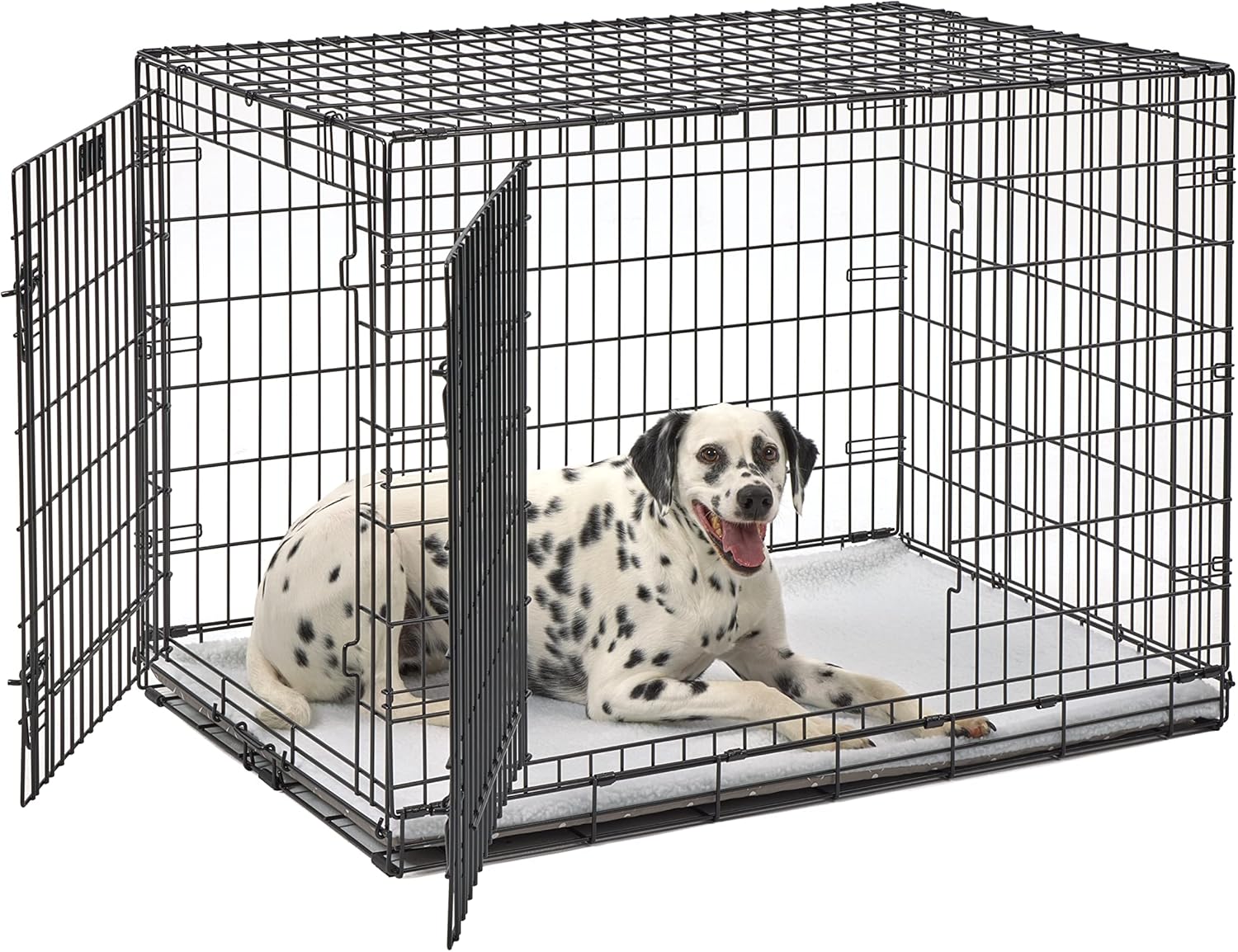 MidWest Homes for Pets Quiet Time Reversible Crate Pan Cover 42' Mushroom Diamond/Fleece