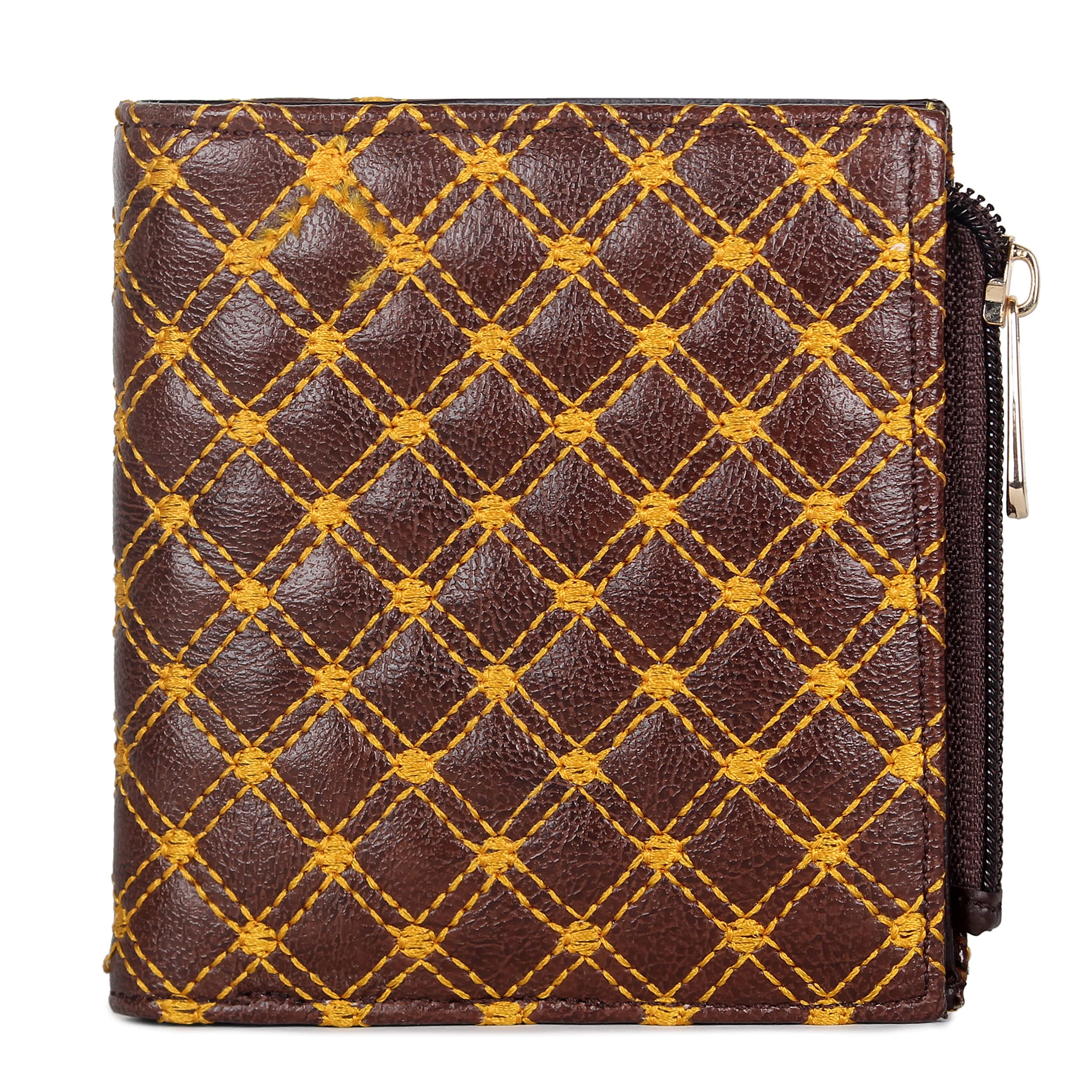 the clownfish Zoya Collection Womens Wrist Wallet Clutch Purse with Embroidered Design (Yellow)-picture-34
