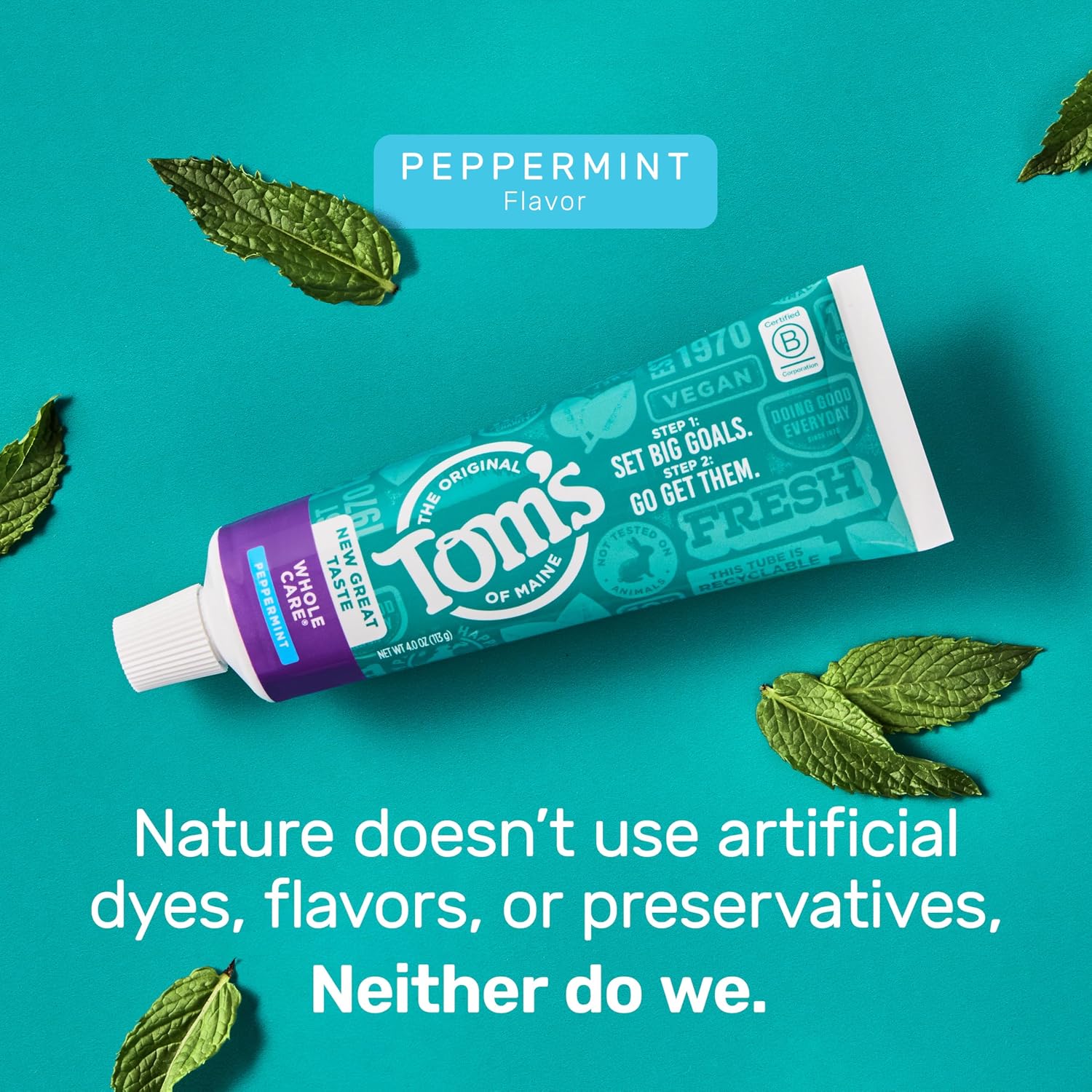 Tom's of Maine Whole Care Natural Anticavity Fluoride Toothpaste 3 Pk, 4 oz