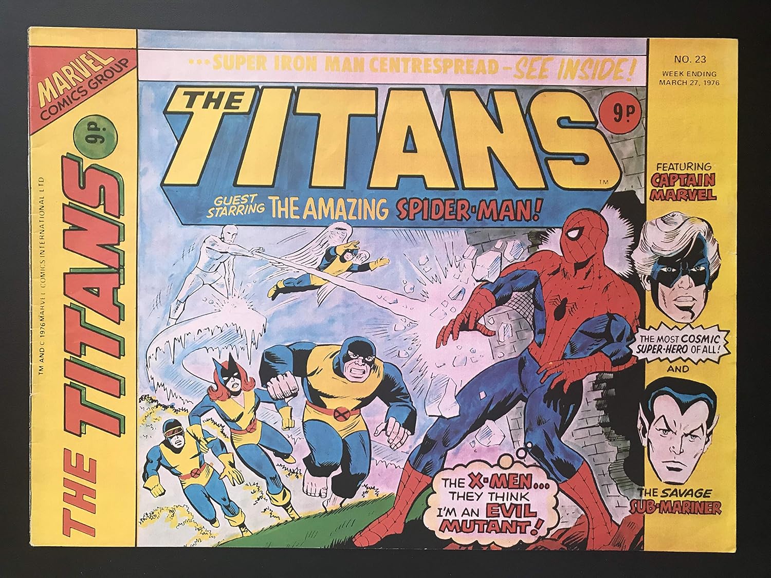 Titans Uk 23 1976 Marvel Popularity Comic Book Firs 35 The X Men Reprints