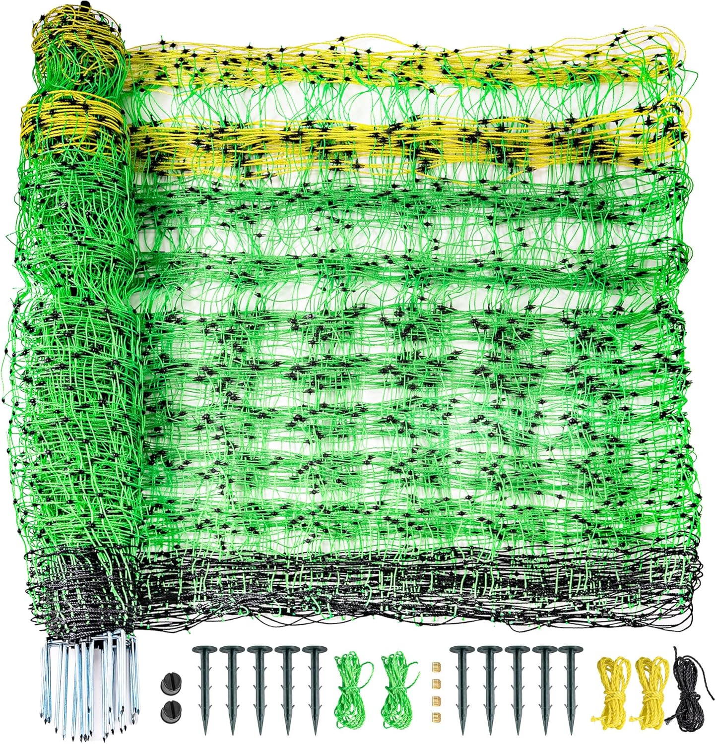 Electric Fence Netting, 42.5" H x 164' L, Portable Movable Livestock Nets Mesh for Goats, Sheep, Hogs, Dog, All-Purpose Electric Fencing for Backyards, Homesteaders, Farms Ranches, and Gardens