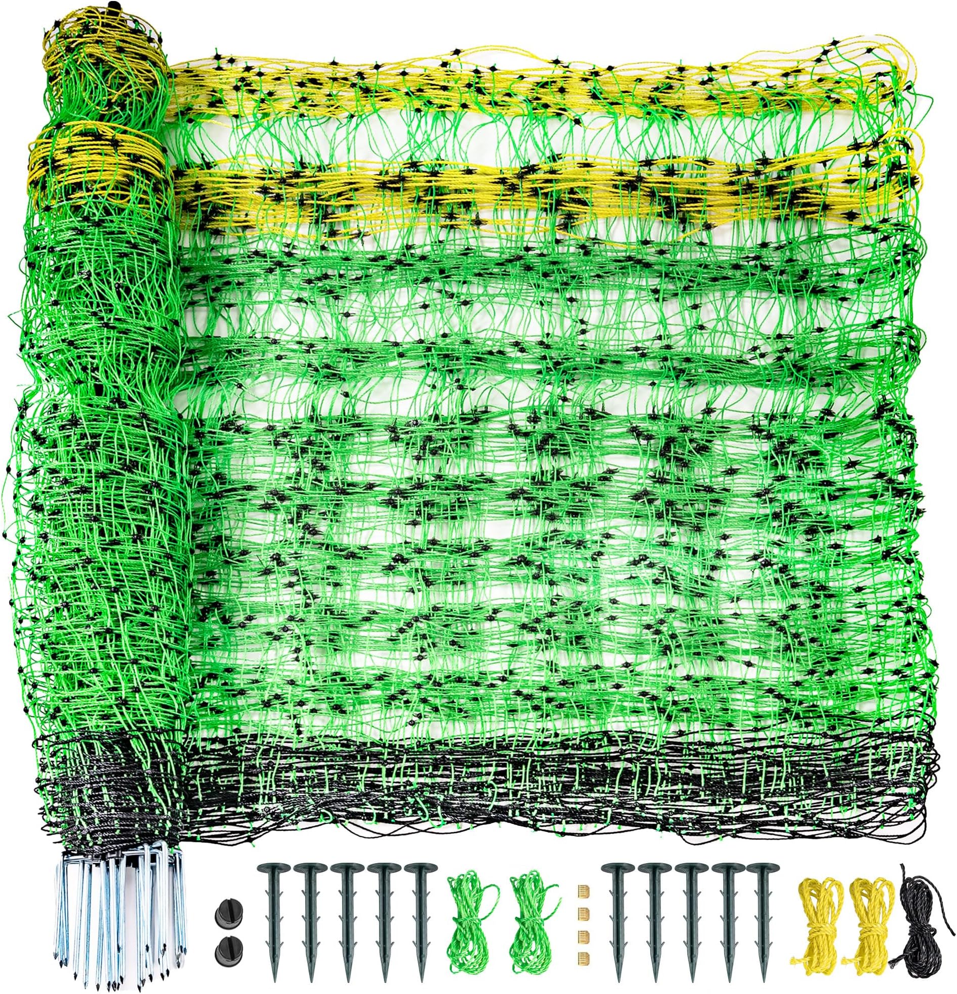 Electric Fence Netting - 42.5" H x 164' L, Portable Movable Livestock Nets Mesh for Goats, Sheep, Hogs, Dog, All-Purpose Electric Fencing for Backyards, Homesteaders, Farms Ranches, and Gardens