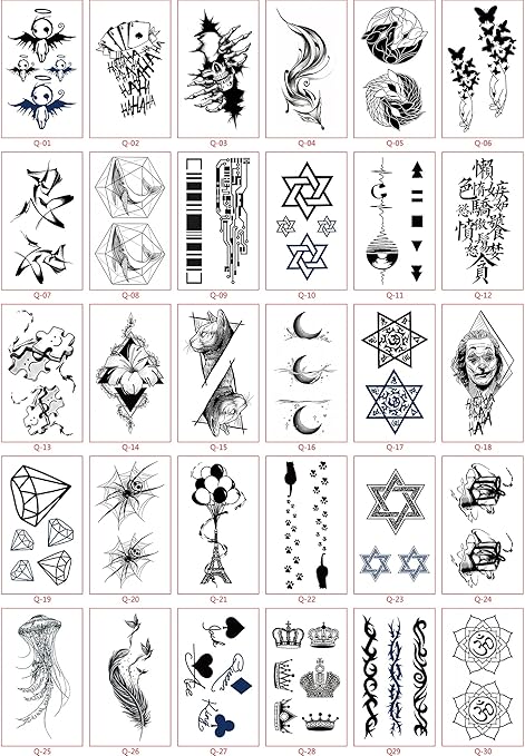 Amazon Co Jp Tatoll タトゥーシール 韓国 ヘナタトゥー 30枚セット クール Q 服 ファッション小物