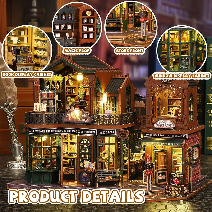 Amazon | Kisoy ブックヌークキット - DIYドールハウスブック