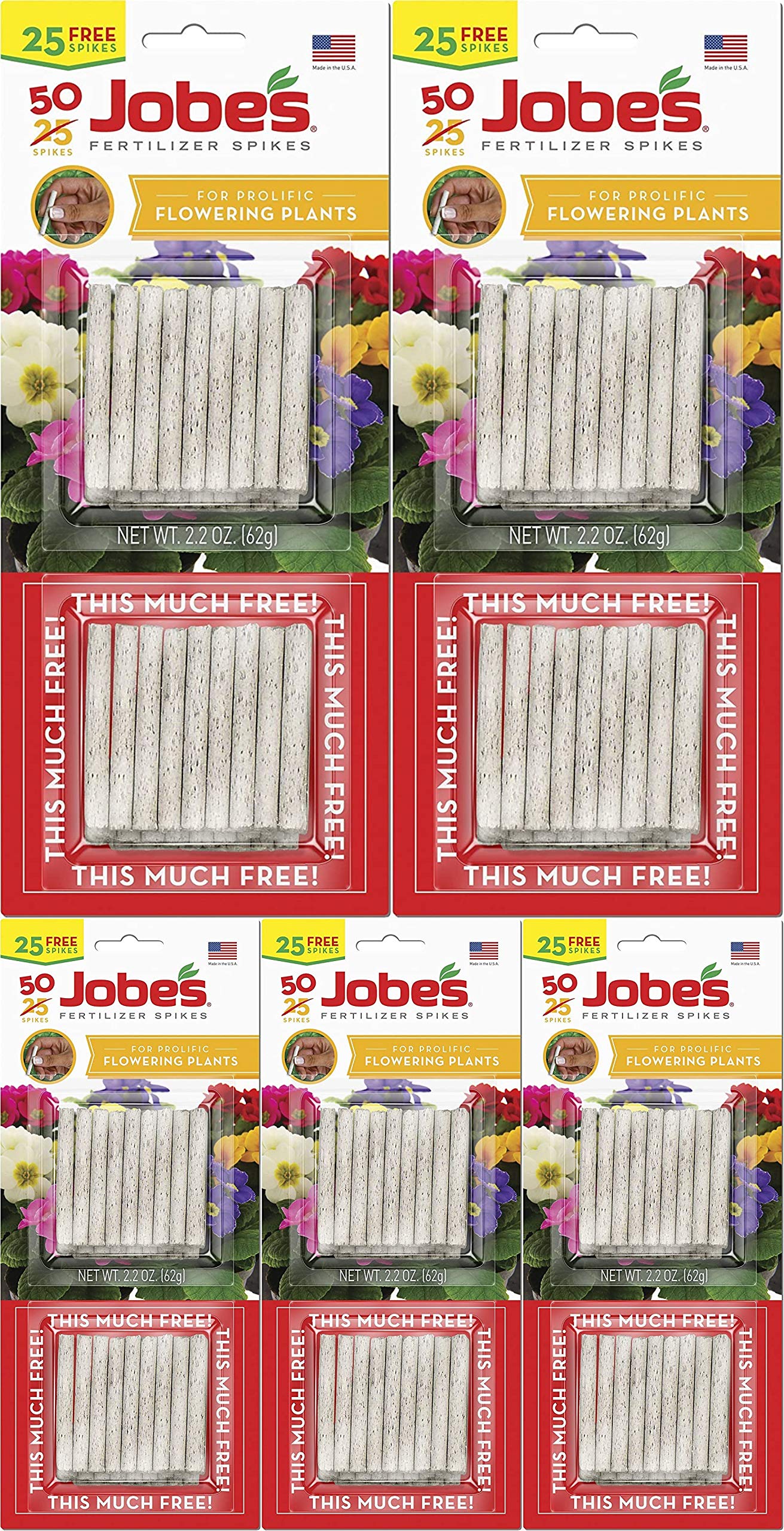 Amazon.com : Jobe's 05231T Flowering Plant Fertilizer Spikes 10-10