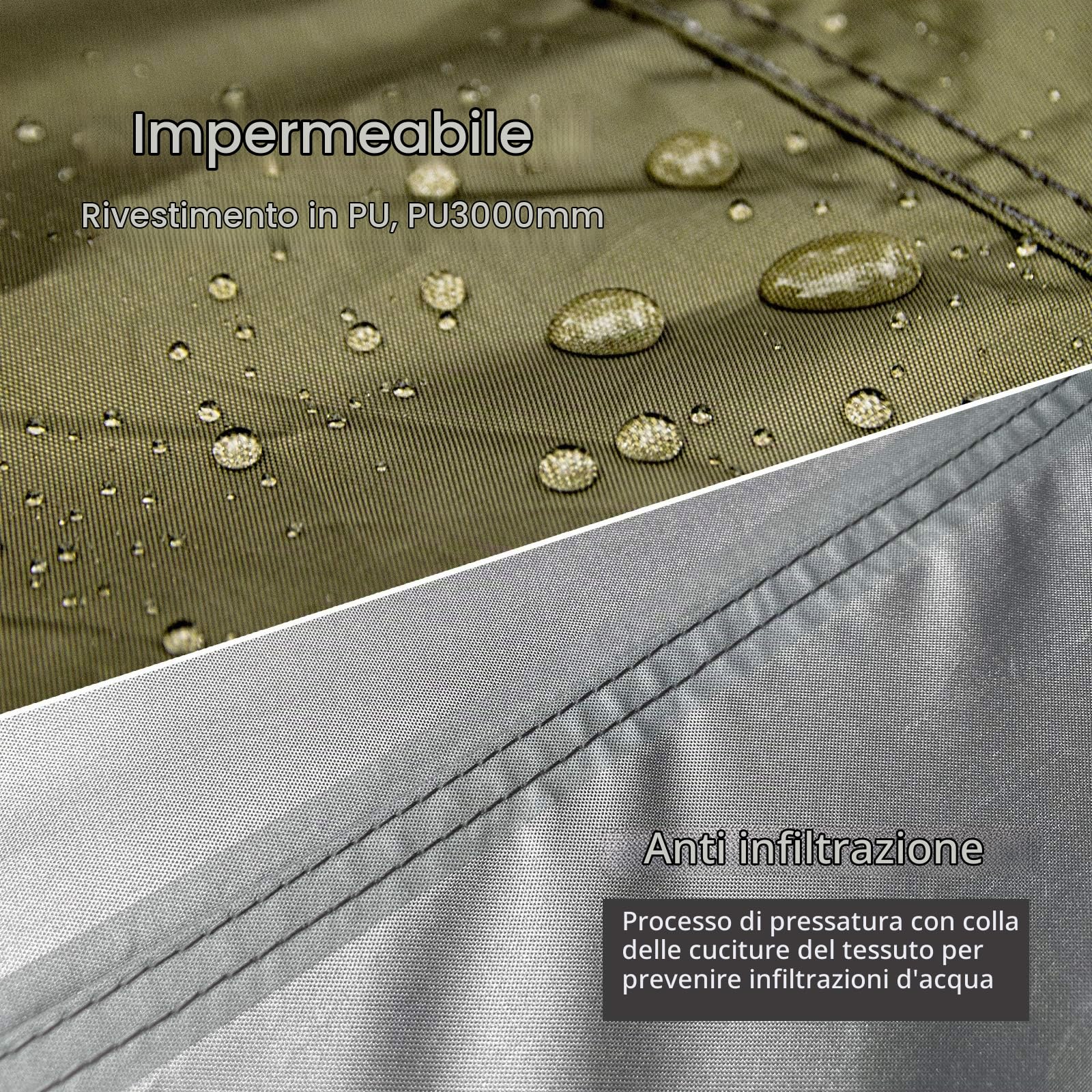 Unigear Tarp Campeggio Esagonale Impermeabile PU 3000 mm UV per Amaca | Telo per amaca leggero e compatto, disponibile 450 x 420 cm o 350 x 290 cm, per zaino, trekking, viaggi e riparo outdoor