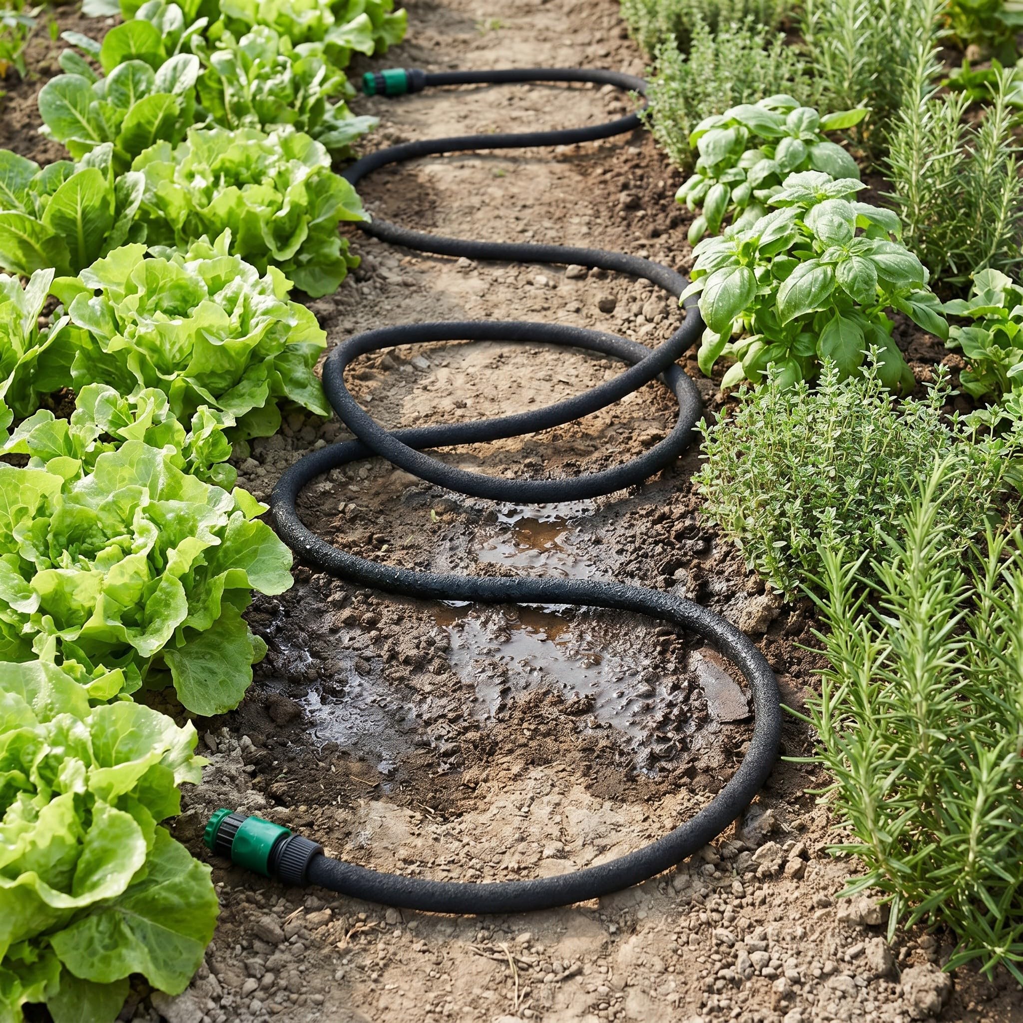 Lurrose Tubería de riego por goteo: Manguera porosa de 1/2 pulgada y 30 m/98 pies para riego automático por goteo, ideal para huertos, jardines e invernaderos.
