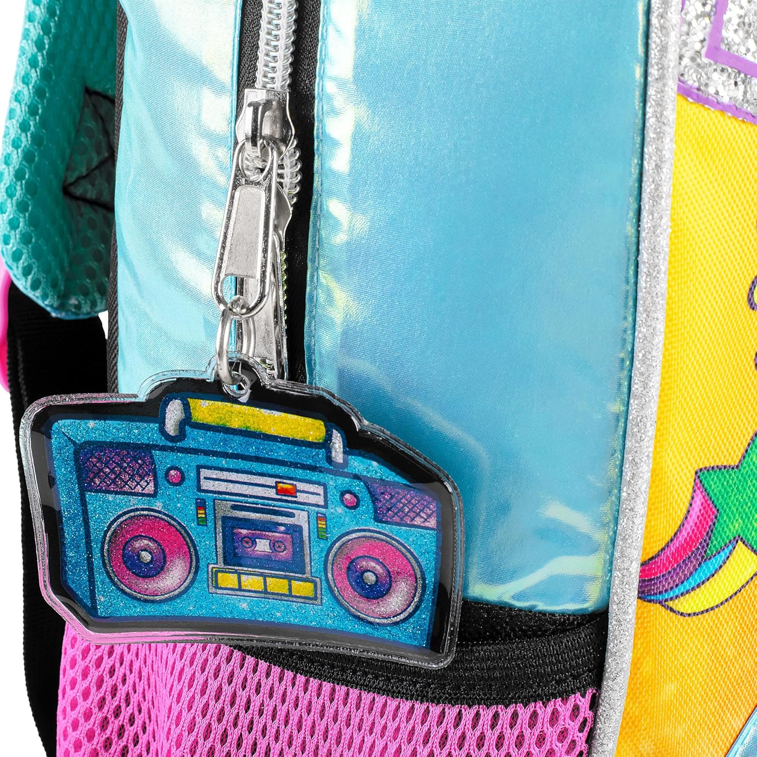Fashion Angels XOMG POP! Backpack with Built-in Bluetooth Speakers in Turquoise – Adjustable Straps, Spacious Compartments, Lightweight, Official XOMG POP! Merchandise, Perfect for Kids & Tweens
