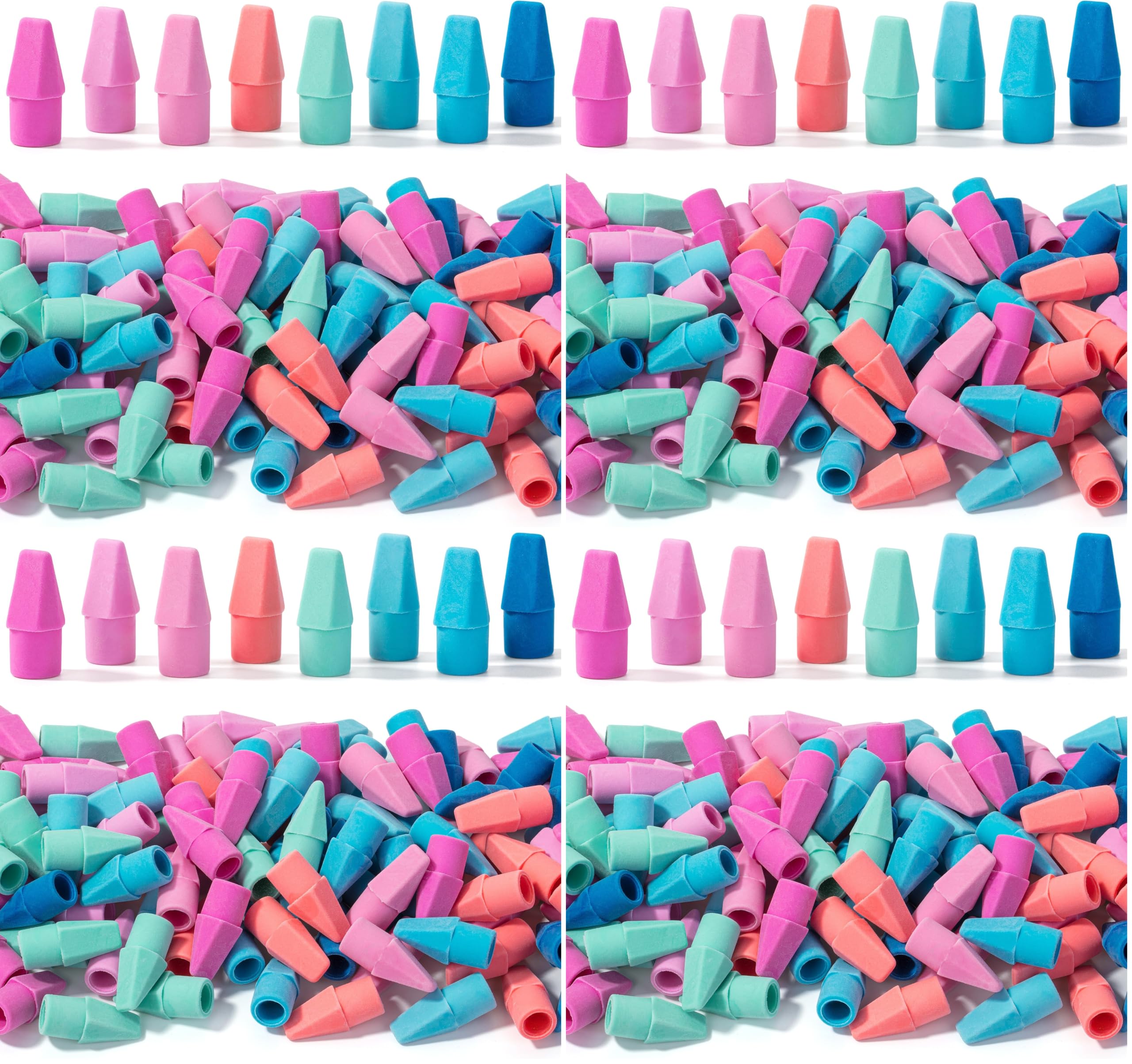Mr. Pen- Pencil Erasers Toppers, 480 Pack, Colorful, Latex Free, No Smudge