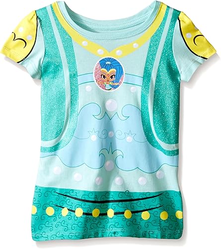 Shimmer and Shine - Camisetas de disfraz para niñas pequeñas, turquesa, 2T, Turquesa