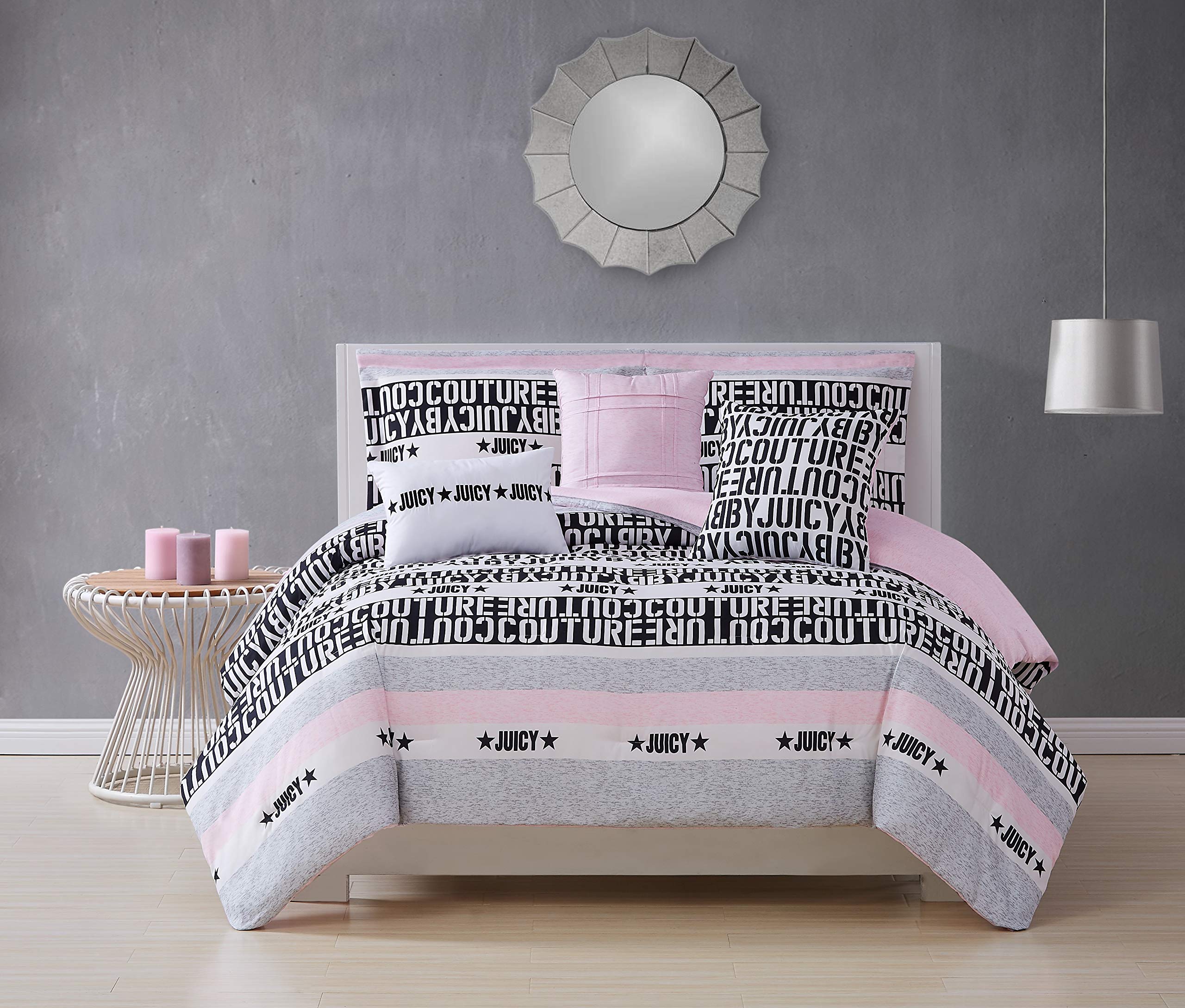 Juicy Couture Black and White Logo Interior Big Bling Pillow - Juicy Couture main image 2