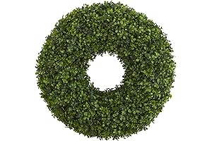 Nearly Natural 28" Boxwood Artificial Wreath: A Verdant Oasis for Your Decor