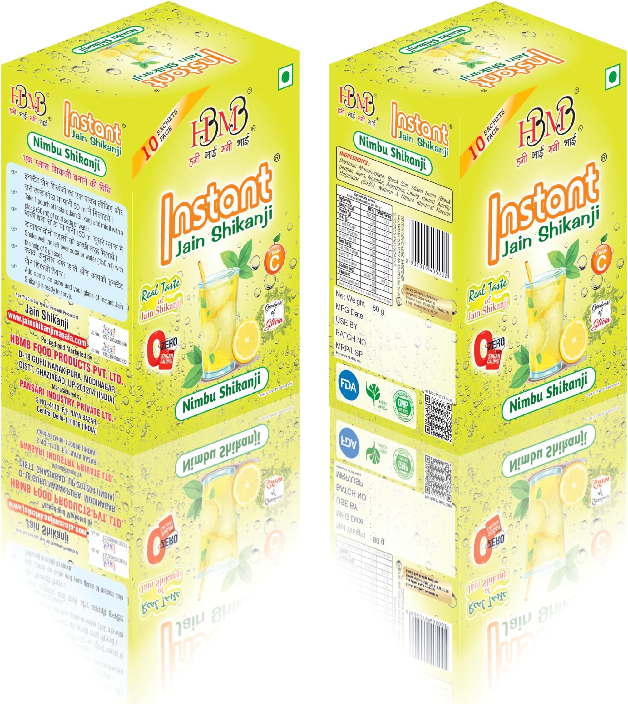 - HBMB Original, Instant Jain Shikanji | Pack Of 1 Instant