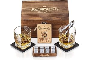 Gorgeous Mixology Experience: Whiskey Men's Gift Set with Super Chilling Stones