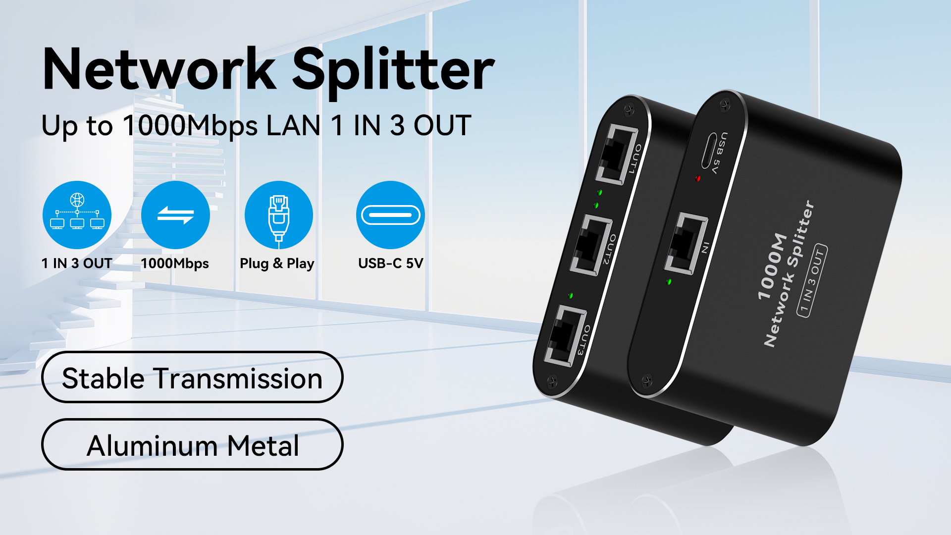Amazon.com: THXCDBID Ethernet Splitter 1 to 3 High Speed LAN
