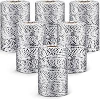 Vista 17 de Amylove Línea de cuerda Mason de 4 rollos #18, línea de cuerda de construcción trenzada de nailon de 500 pies, cuerda resistente para exteriores