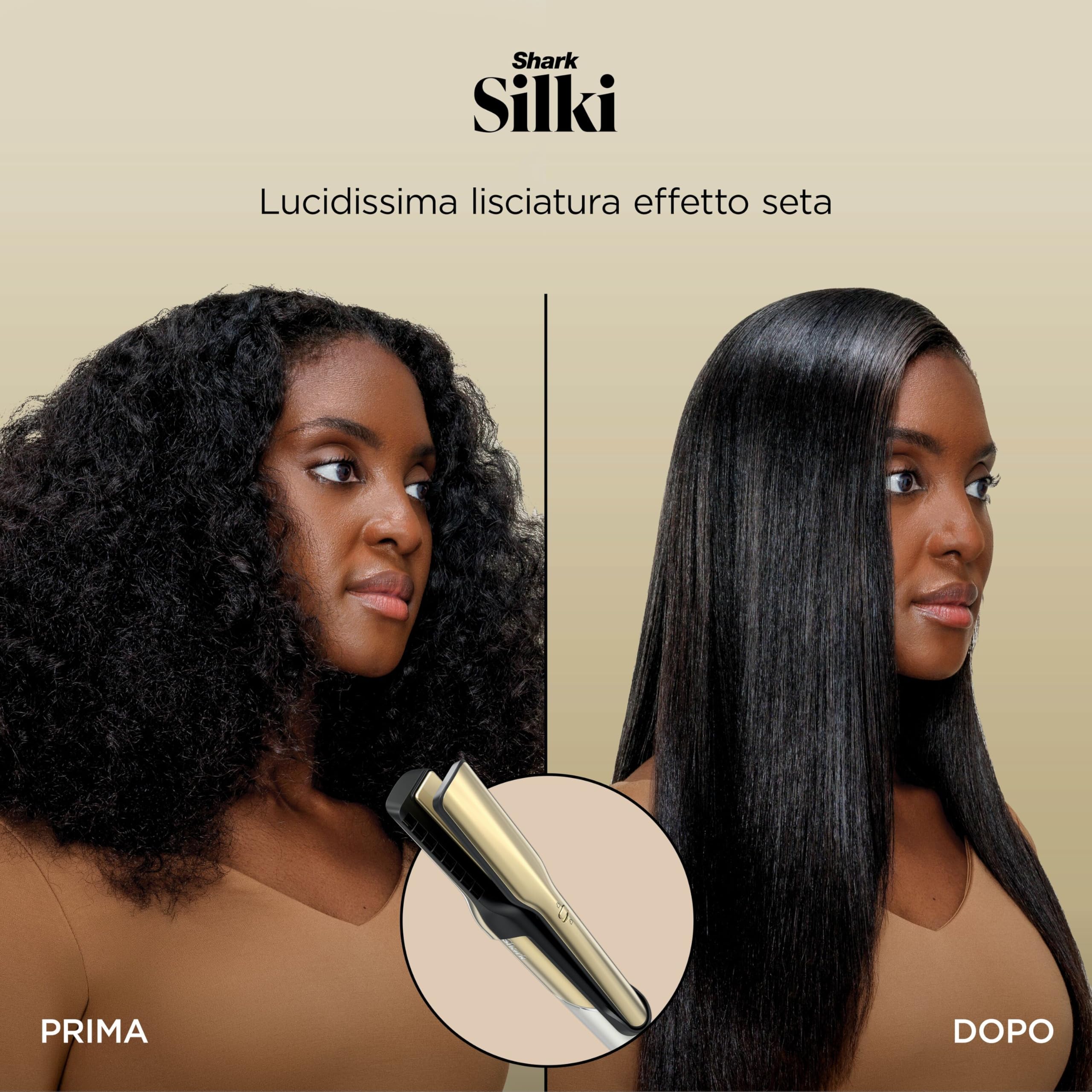 Shark Glam Multi-styler per ricci definiti, onde strepitose e un liscio perfetto con ceramica a temperatura controllata, tecnologia Gloss-Lock e 5 accessori per lo styling tra cui Silki, Glossi