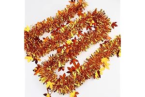 CCINEE Thanksgiving Tinsel Garland: A Fall Staple for Mesmerizing Ambiance