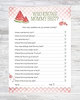 Vista 3 de Juego de sandía para baby shower Quién conoce mejor a mamá (24 unidades)
