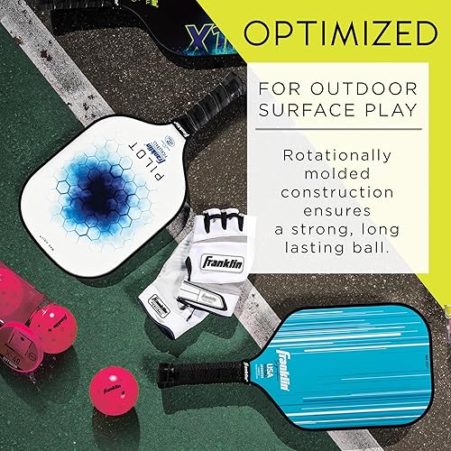 Miniatura 4 de Franklin Sports X-40 pelotas de Pickleball al aire libre - Bola oficial del Pickleball de EE. UU., APP Tour + US Open - Tamaño reglamentario
