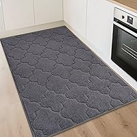 Vista 67 de COSY HOMEER Alfombras suaves de cocina [2 piezas] para el frente del fregadero alfombras de piso de cocina súper absorbentes y tapetes 20 x 30