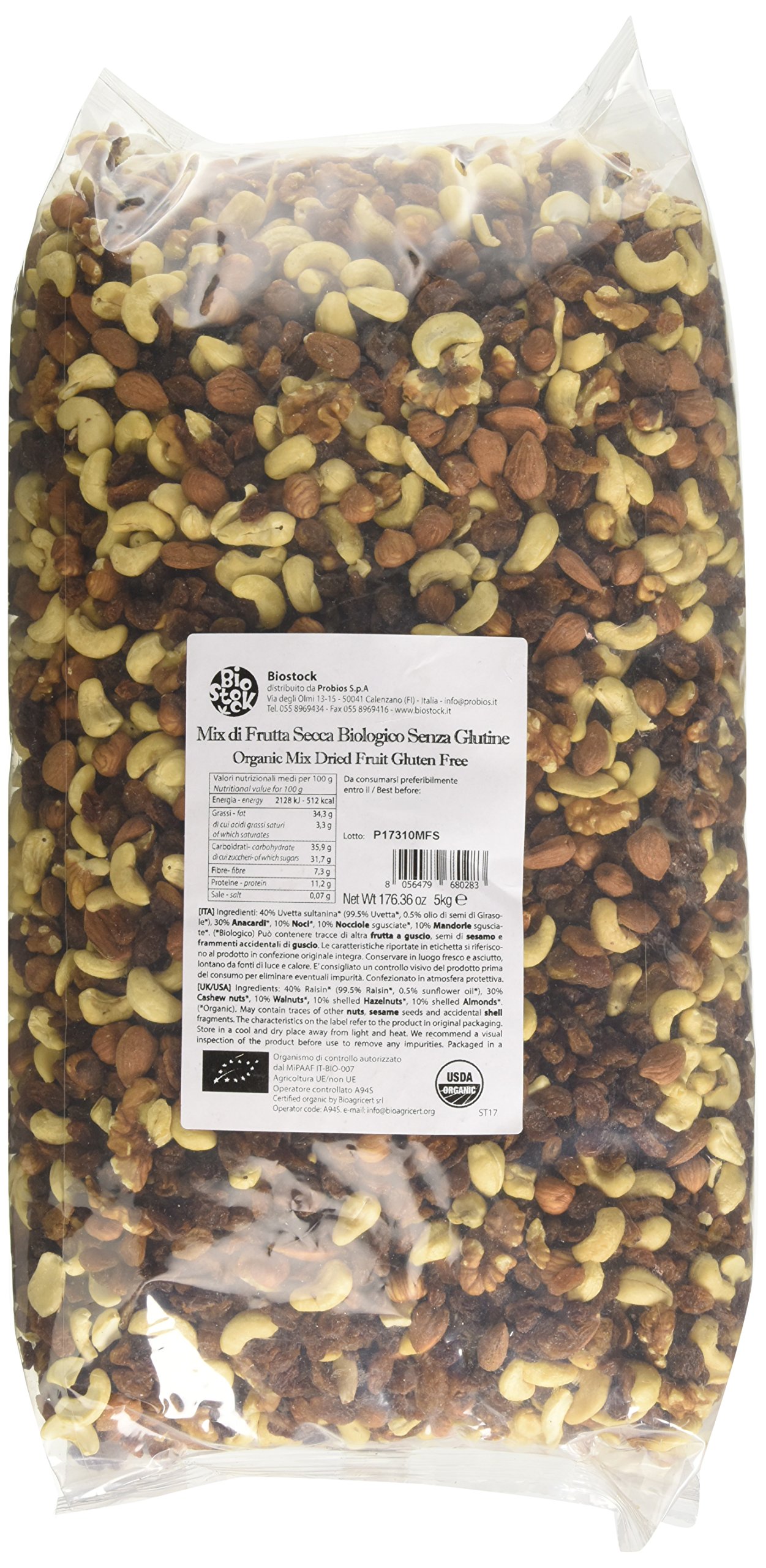 Probios Mix Frutta Secca Bio - Senza Glutine - 5 kg