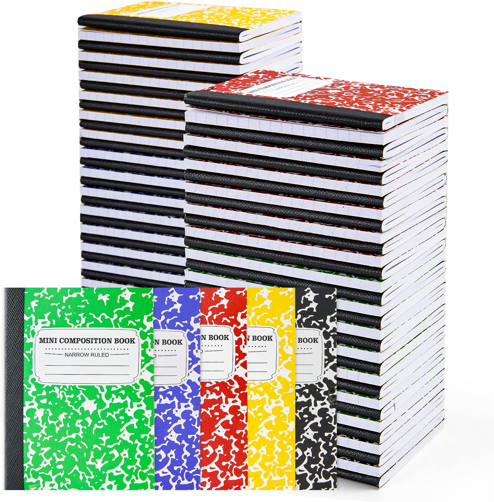 feela 120 Pack Mini Composition Notebook Bulk, Cute Pocket
