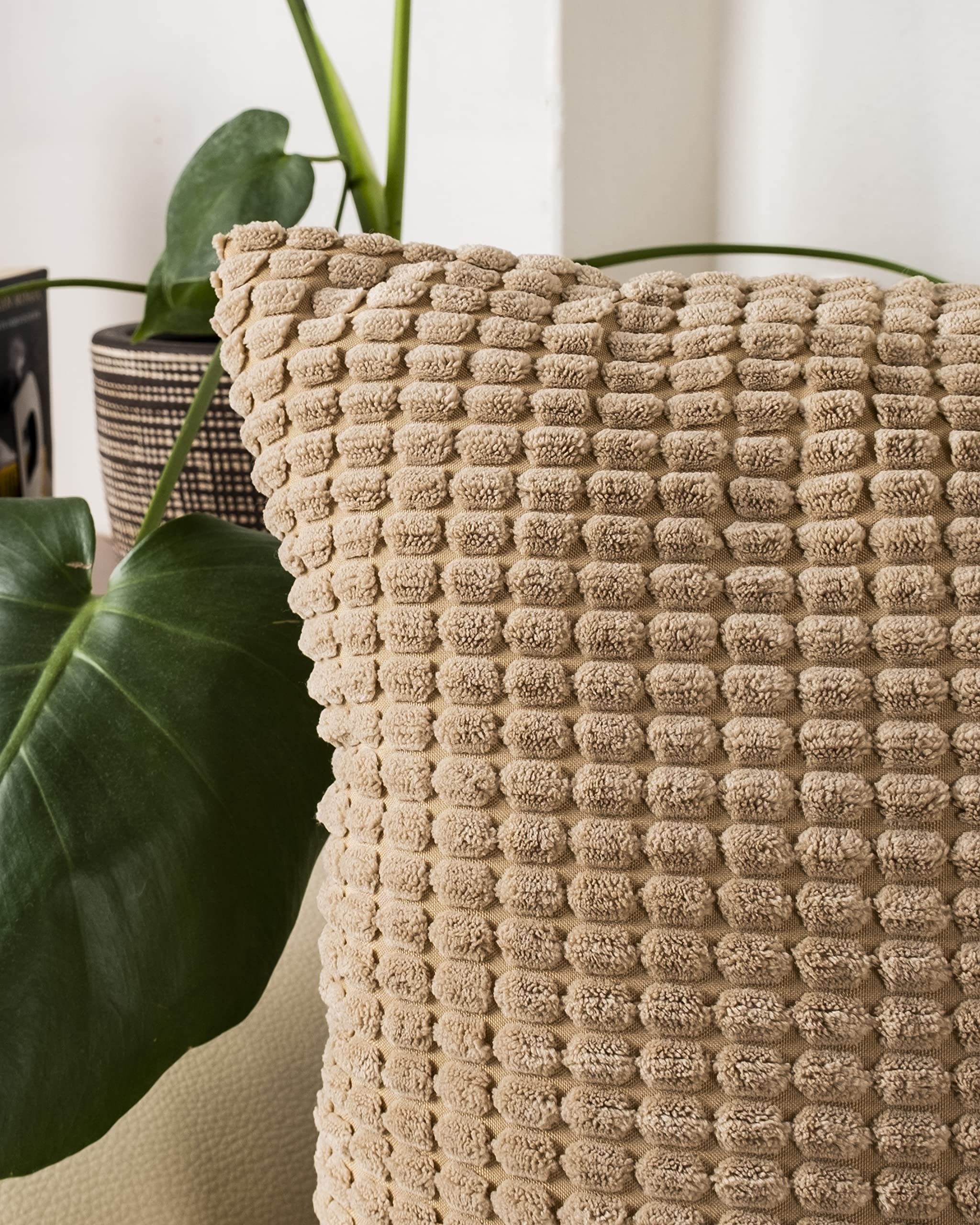Gräfenstayn Cord-Samt Kissenbezug 45x45 Cm – 2er-Set, Weich, Mit Reißverschluss, Öko-TEX Zertifiziert