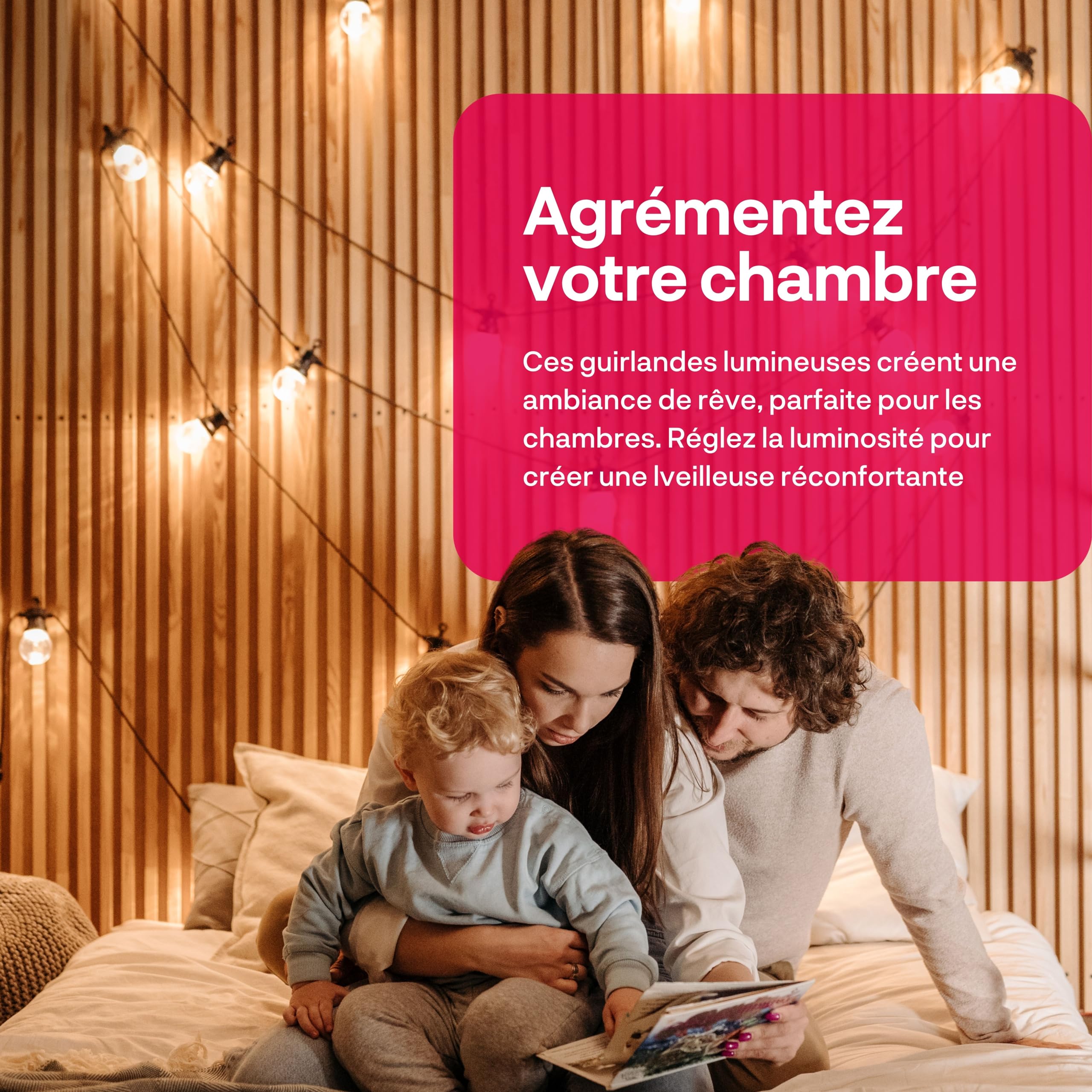 innr Guirlande Lumineuse Exterieure Extension 4m, pour kit de base OLS 210 | Blanc Chaud, 2200K, 8 ampoules LED connectées, Luminaire Intensité Variable, étanchéité IP65
