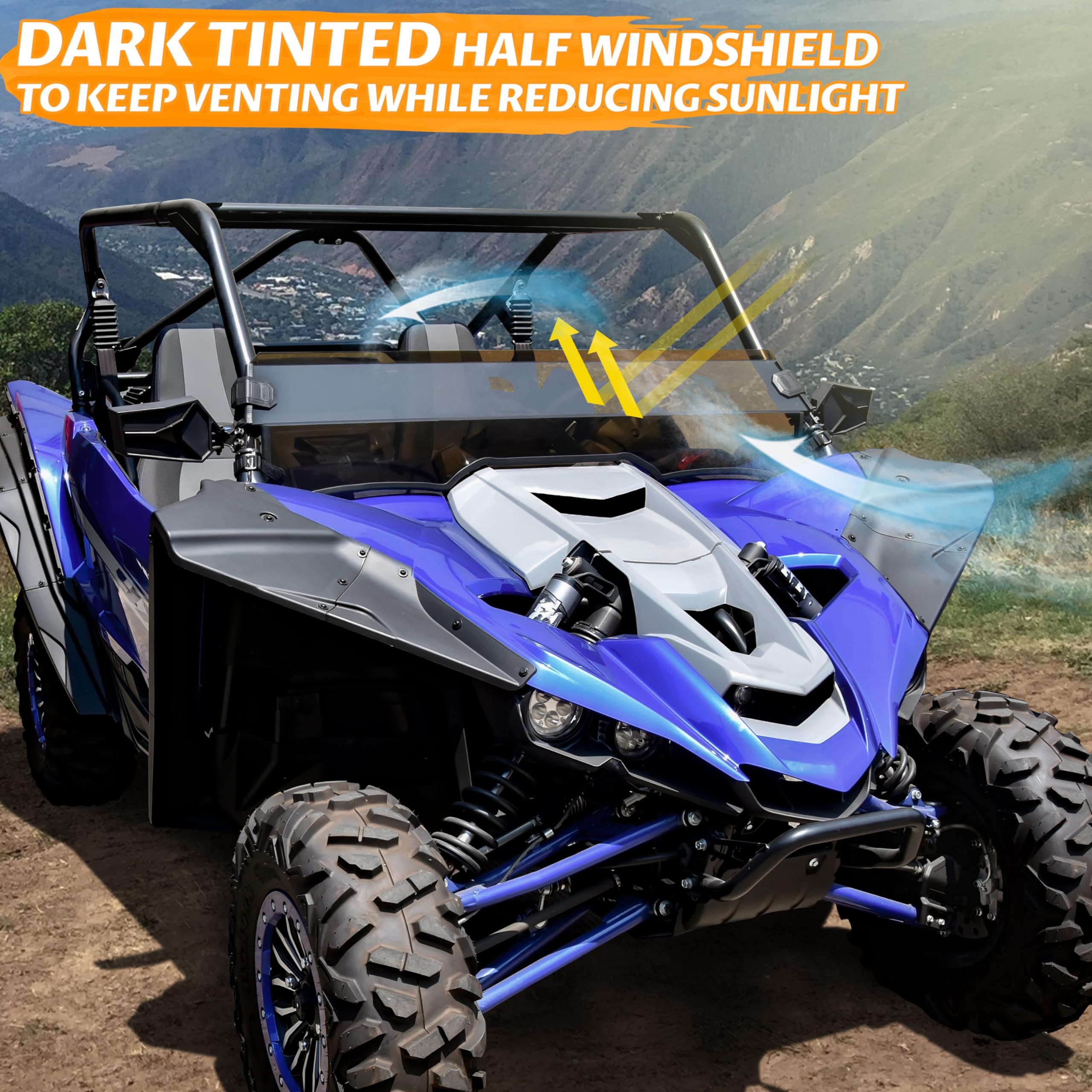Amazon.com: SAUTVS Dark Tinted Front Half Windshield for Yamaha