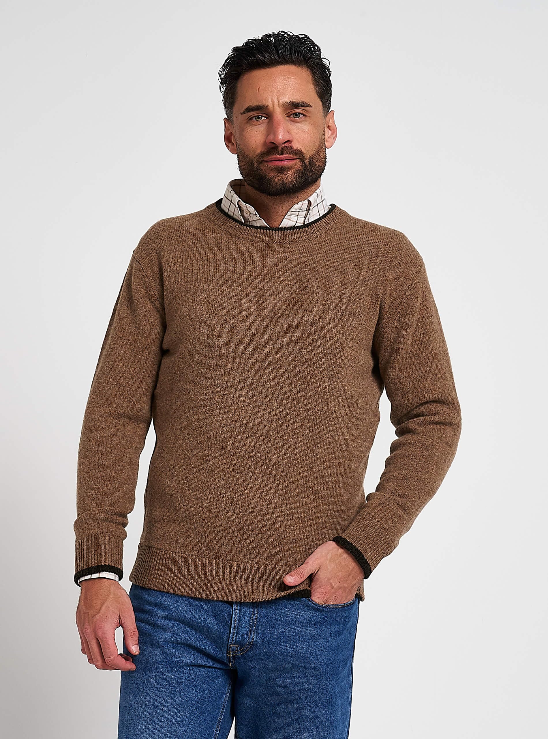 Jack Pyke Strickpullover aus 100% Lammwolle mit Rundhalsausschnitt