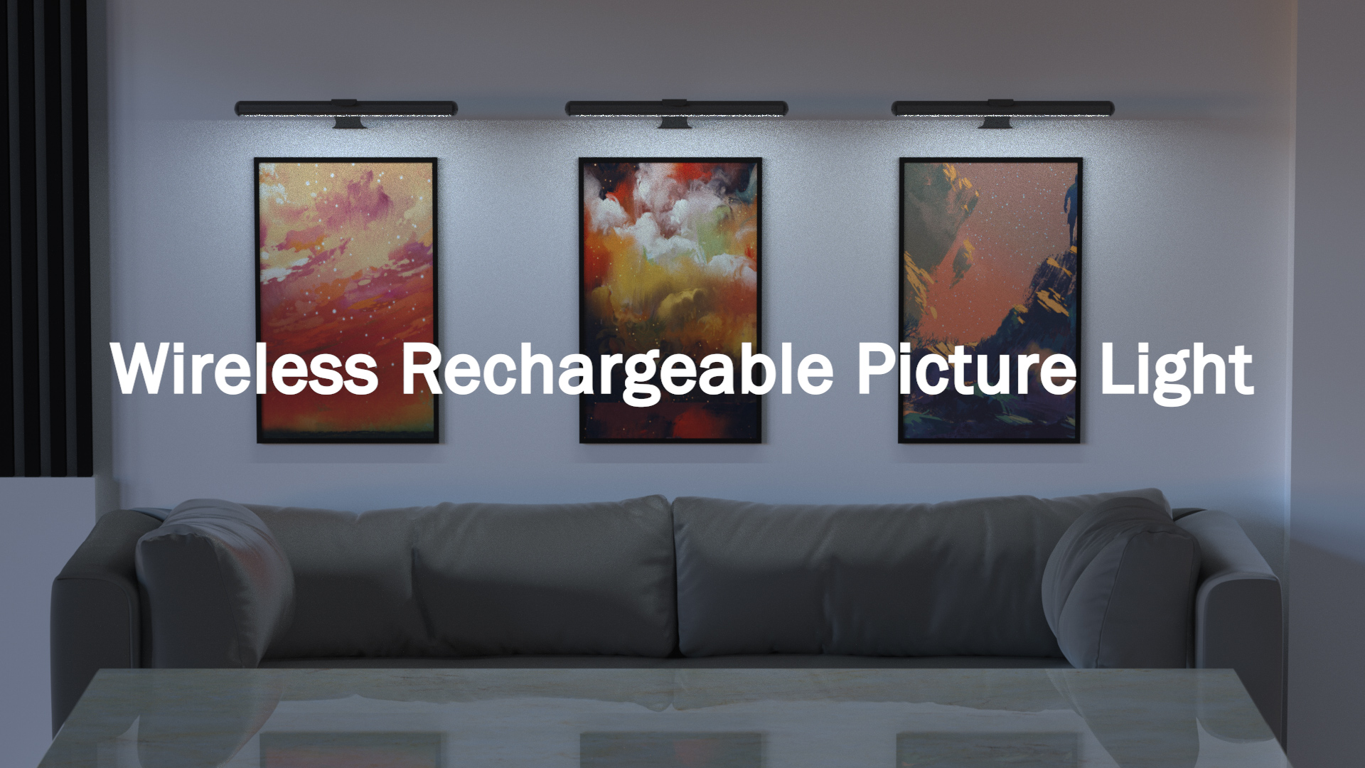 Lampada Per Quadri Starxing Ricaricabile - Con Telecomando, 30 Cm, Nero - Foto 7