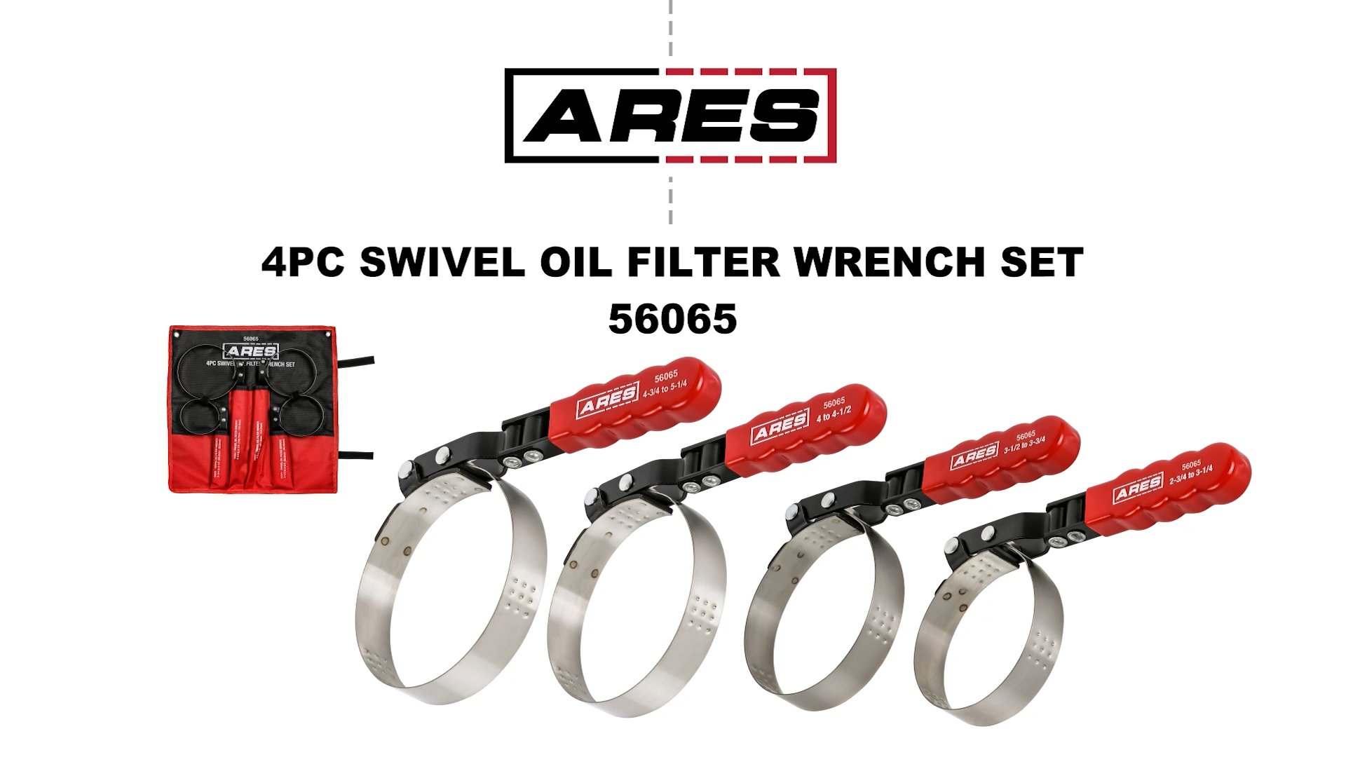 Amazon.com: ARES 56065-4-Piece Swivel Oil Filter Wrench Set with
