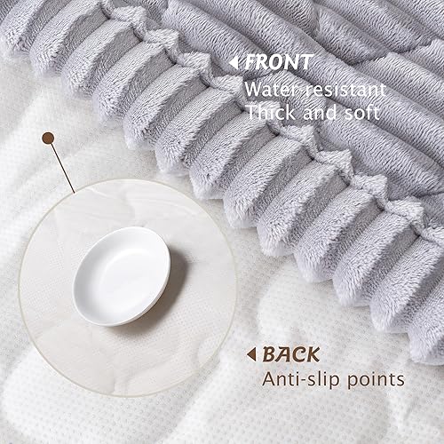 Miniatura 4 de PuTian Funda de sofá mullida 100% impermeable para perros, lavable, antideslizante, protector de sofá, apto para mascotas, para sofás y sofás, 27.6