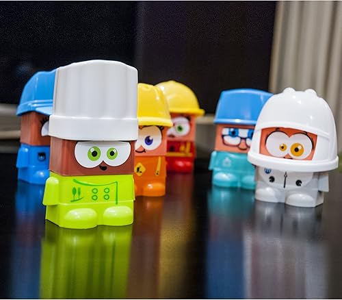 Miniatura 5 de Miniland Job Blocks Juego de mesa para niños pequeños de 2 años - edad preescolar 4 enseña carreras diversidad desarrollo de idiomas divertidos