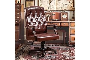 ECOTOUGE Vintage Wooden Executive Office Chair