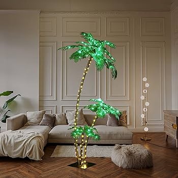 ヤシの木ライト Amazon.co.jp: ソーラーライト ヤシの木 7フィート 3フィート 2